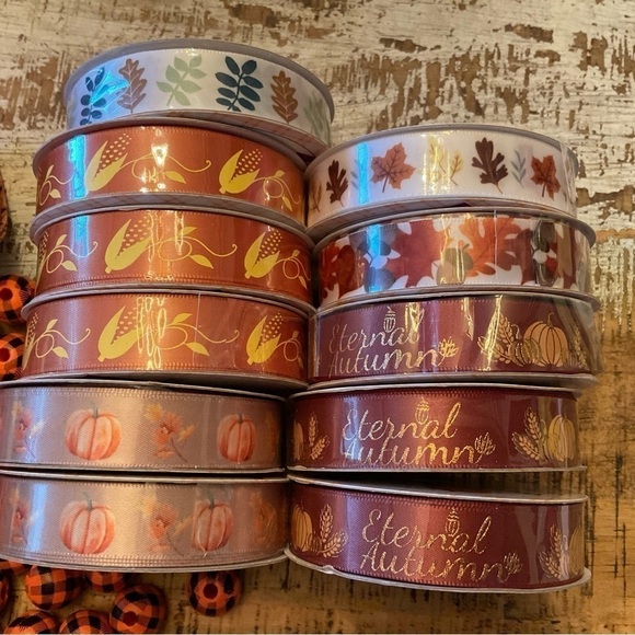 Fall decorating bundles ribbon and beads, brand new! - Picture 3 of 3